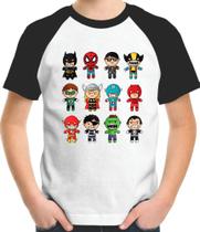 Camiseta Infantil Super Heróis