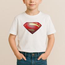 Camiseta Infantil Super Man Herois Lançamento Algodão