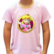 Camiseta Infantil Super Mario 100% Algodao Unissex princesa Camiseta Infantil Super Mario 100% Algodao Unissex princesa