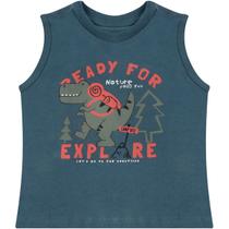 Camiseta Infantil T-Rex Azul - Toys & Kids