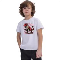 Camiseta Infantil T-Rex eletrico