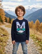 Camiseta Infantil Tamanho 04 / 06 / 08 Manga Longa Menino Milon/Elian Camiseta Infantil Tamanho 04 / 06 / 08 Manga Longa Menino Milon/Elian