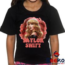 Camiseta Infantil Taylor Swift 100% Algodão Geeko Pop