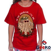 Camiseta Infantil Taylor Swift 100% Algodão Im The Problem, Its Me Pop Geeko