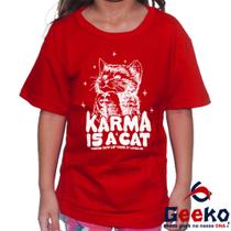 Camiseta Infantil Taylor Swift 100% Algodão Karma Is A Cat Pop Geeko Camiseta Infantil Taylor Swift 100% Algodão Karma Is A Cat Pop Geeko