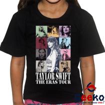 Camiseta Infantil Taylor Swift 100% Algodão The Eras Tour Pop Geeko