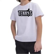 Camiseta Infantil Tennis escrita jogador Camiseta Infantil Tennis escrita jogador