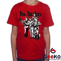 Camiseta Infantil The Beatles 100% Algodão Geeko Rock