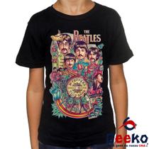 Camiseta Infantil The Beatles 100% Algodão - Rock - Geeko