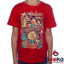 Camiseta Infantil The Beatles 100% Algodão - Rock - Geeko