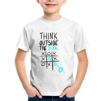 Camiseta Infantil Think Outside The Box - Foca na Moda