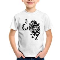 Camiseta Infantil Tigre Traços - Foca na Moda