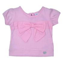 Camiseta Infantil Tip Top Laço Rosa Camiseta Infantil Tip Top Laço Rosa