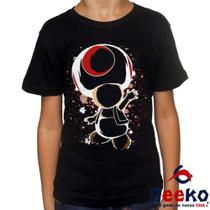 Camiseta Infantil Toad 100% Algodão - Super Mario Bros - Geeko Camiseta Infantil Toad 100% Algodão - Super Mario Bros - Geeko