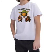 Camiseta Infantil Tocando o terror