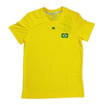 Camiseta Infantil Torcedor Brasil Copa Do Mundo Kanxa Divertida Amarelo 7599