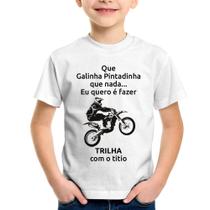 Camiseta Infantil Trilha com o titio - Foca na Moda
