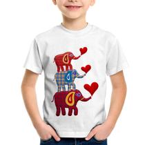Camiseta Infantil Trio Elefantes - Foca na Moda