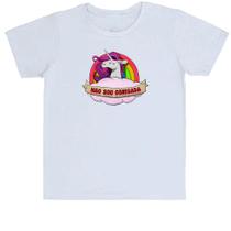 Camiseta Infantil Unicório Não sou obrigada Camiseta Infantil Unicório Não sou obrigada