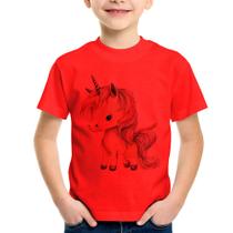 Camiseta Infantil Unicórnio Desenho - Foca na Moda