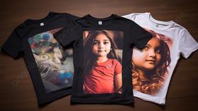 Camiseta infantil Unisex Com Estampa de Criança. Malha Leve