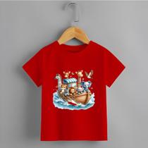 Camiseta Infantil Unissex Arca de Noé Safari Personalizada 100% Algodão Camiseta Infantil Unissex Arca de Noé Safari Personalizada 100% Algodão