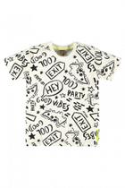 Camiseta Infantil Unissex Branca - Good Vibes Dinos Camiseta Infantil Unissex Branca - Good Vibes Dinos