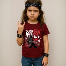 Camiseta Infantil Unissex Estampada Macaco Guitarrista Blusa Despojada Rock Estilosa 100% Algodão Camiseta Infantil Unissex Estampada Macaco Guitarrista Blusa Despojada Rock Estilosa 100% Algodão