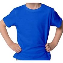 Camiseta Infantil Unissex Lisa Manga Curta Tecido 100% Algodão Premium