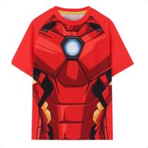 Camiseta Infantil UV Vingadores Marvel 4 a 10 anos -