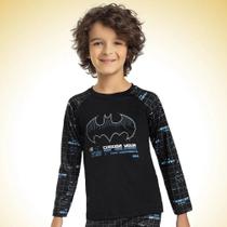 Camiseta Infantil Verão Menino Batman Proteção UV 50+ Tam 1 a 10 - Fakini