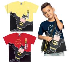 Camiseta infantil verão meninos batman