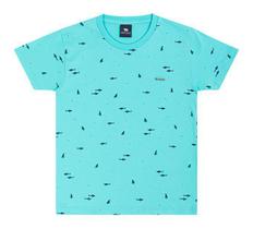 Camiseta Infantil Verão Tubarão Azul Tam 4 a 8 - Biogás