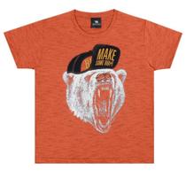 Camiseta Infantil Verão Urso Laranja - Biogás