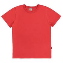 Camiseta infantil vermelho liso