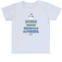 Camiseta Infantil Versiculo Fofinho Só Jesus Tem