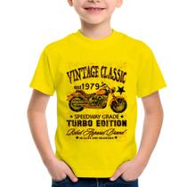 Camiseta Infantil Vintage Classic Moto - Foca na Moda