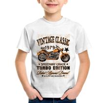Camiseta Infantil Vintage Classic Moto - Foca na Moda