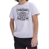 Camiseta Infantil Vintage idade perfeicao 1967