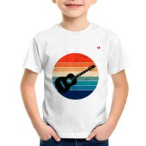 Camiseta Infantil Violão Vintage Sunset - Foca na Moda Camiseta Infantil Violão Vintage Sunset - Foca na Moda