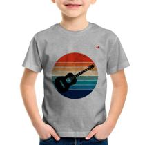 Camiseta Infantil Violão Vintage Sunset - Foca na Moda