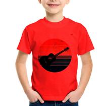 Camiseta Infantil Violão Vintage Sunset - Foca na Moda