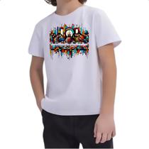 Camiseta Infantil Vitral Santa Ceia