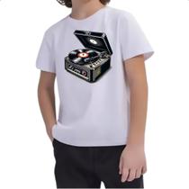 Camiseta Infantil Vitrola maleta vintage - Alearts Camiseta Infantil Vitrola maleta vintage - Alearts