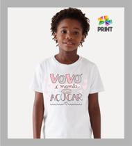Camiseta Infantil Vovó é Mamãe com Açúcar - Presente dia das Mães Zlprint Camiseta Infantil Vovó é Mamãe com Açúcar - Presente dia das Mães Zlprint