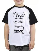 Camiseta infantil vovô eu não existo longe de você blusa vô