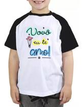 Camiseta infantil vovô eu te amo camisa blusa presente avô