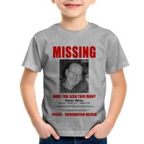 Camiseta Infantil Walter White Missing - Foca na Moda