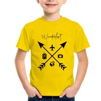 Camiseta Infantil Wanderlust - Foca na Moda