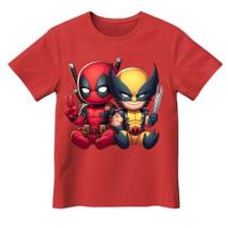 Camiseta Infantil wolverine e deadpool Camiseta Premium Camiseta Infantil wolverine e deadpool Camiseta Premium